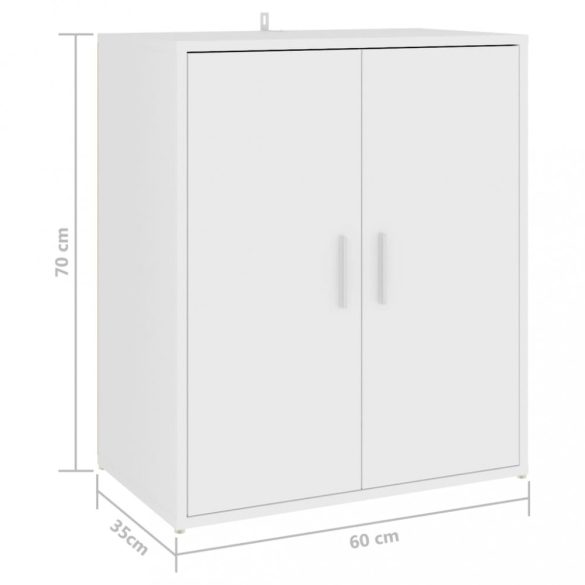 fehér szerelt fa cipősszekrény 60 x 35 x 70 cm