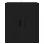 fekete szerelt fa cipősszekrény 60 x 35 x 70 cm