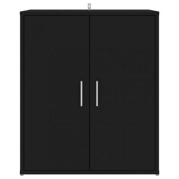 fekete szerelt fa cipősszekrény 60 x 35 x 70 cm