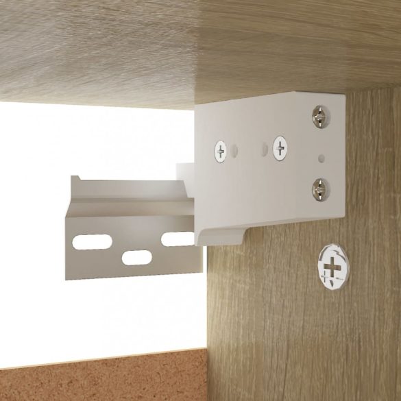 sonoma tölgy színű szerelt fa cipősszekrény 60 x 35 x 70 cm