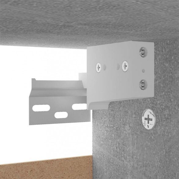 betonszürke szerelt fa cipősszekrény 60 x 35 x 70 cm