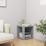 betonszürke szerelt fa kisasztal 33 x 33 x 34,5 cm