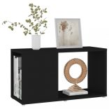 fekete szerelt fa TV-szekrény 60 x 24 x 32 cm