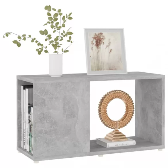 betonszürke szerelt fa TV-szekrény 60 x 24 x 32 cm