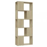 sonoma-tölgyszínű térelválasztó könyvszekrény 60 x 24 x 155 cm