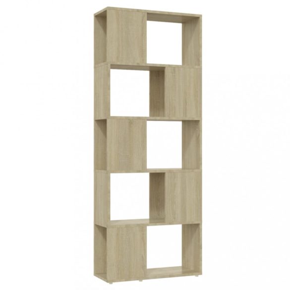 sonoma-tölgyszínű térelválasztó könyvszekrény 60 x 24 x 155 cm