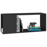 fekete szerelt fa TV-szekrény 80 x 24 x 32 cm