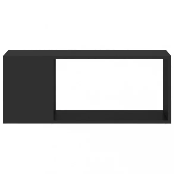 fekete szerelt fa TV-szekrény 80 x 24 x 32 cm
