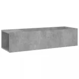 betonszürke szerelt fa TV-szekrény 100 x 24 x 32 cm