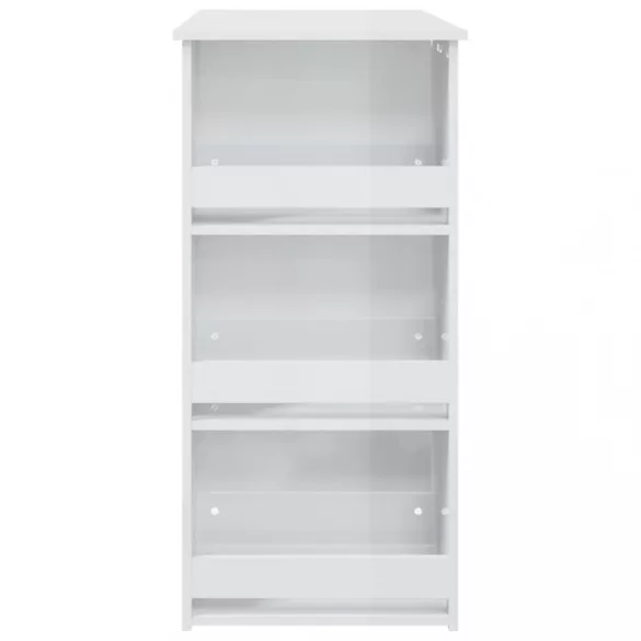 fehér bárasztal tárolópolccal 102 x 50 x 103,5 cm - raktári