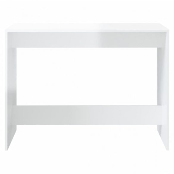 3 részes magasfényű fehér szerelt fa étkezőgarnitúra