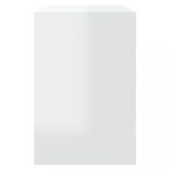 3 részes magasfényű fehér szerelt fa étkezőgarnitúra