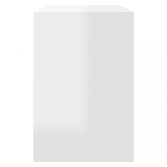 3 részes magasfényű fehér szerelt fa étkezőgarnitúra