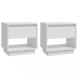 2 db fehér forgácslap éjjeliszekrény 45 x 34 x 44 cm