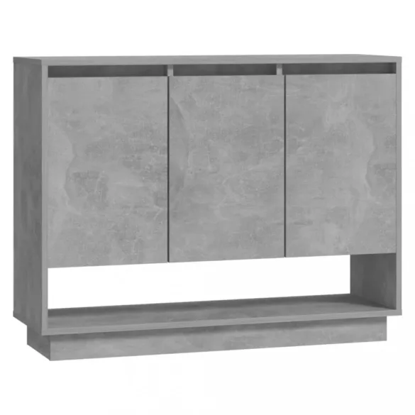 betonszürke forgácslap tálalószekrény 97 x 31 x 75 cm