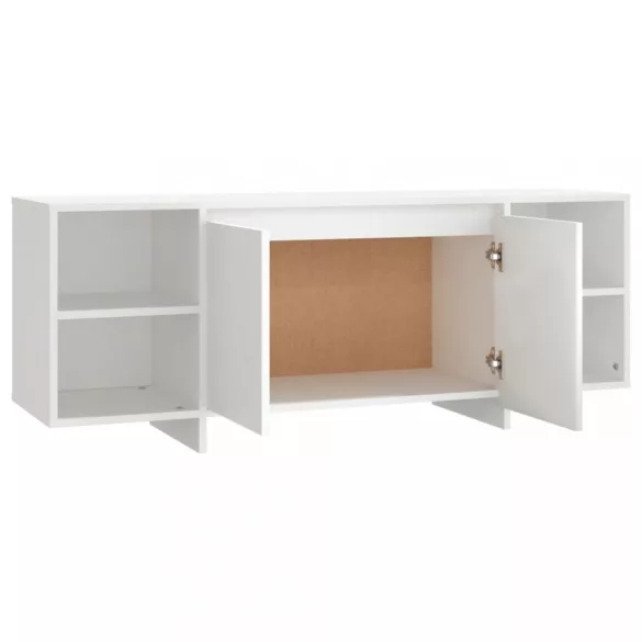 fehér szerelt fa TV-szekrény 130 x 35 x 50 cm