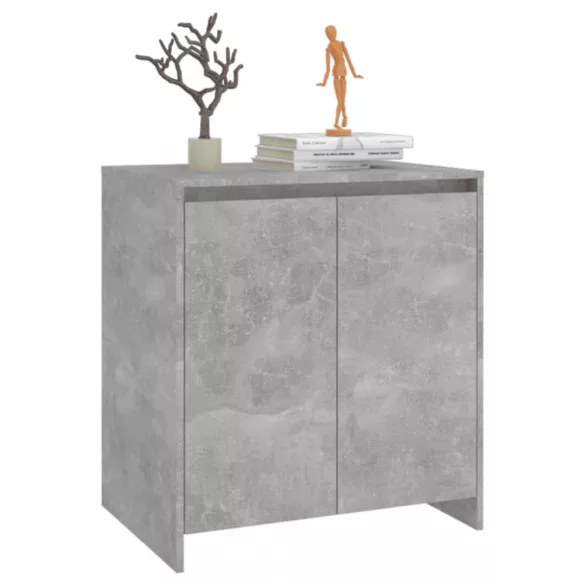 betonszürke szerelt fa tálalószekrény 70x41x75 cm