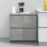 betonszürke szerelt fa tálalószekrény 70x41x75 cm