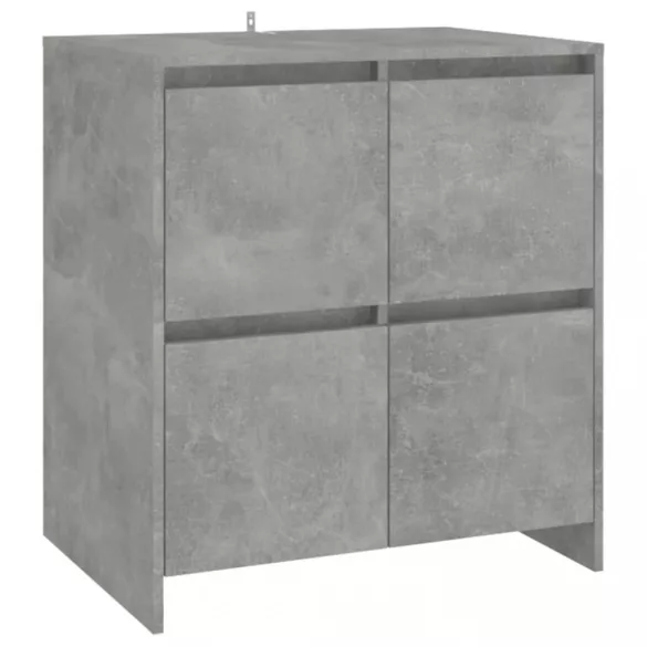 betonszürke szerelt fa tálalószekrény 70x41x75 cm