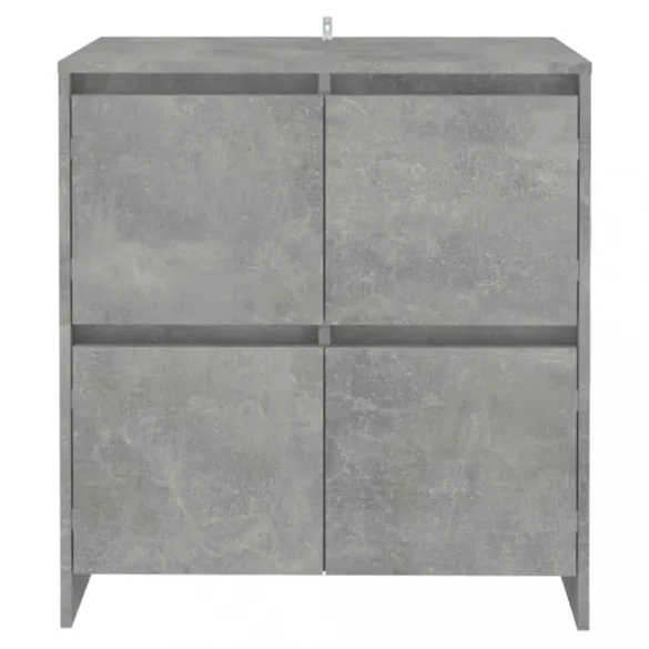 betonszürke szerelt fa tálalószekrény 70x41x75 cm