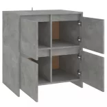 betonszürke szerelt fa tálalószekrény 70x41x75 cm
