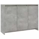 betonszürke szerelt fa tálalószekrény 102 x 33 x 75 cm