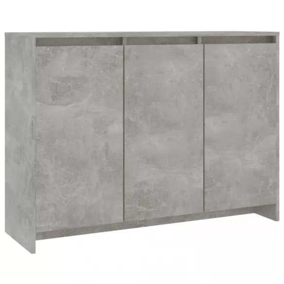 betonszürke szerelt fa tálalószekrény 102 x 33 x 75 cm