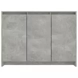 betonszürke szerelt fa tálalószekrény 102 x 33 x 75 cm
