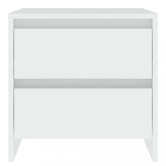 2 db fehér szerelt fa éjjeliszekrény 45 x 34,5 x 44,5 cm