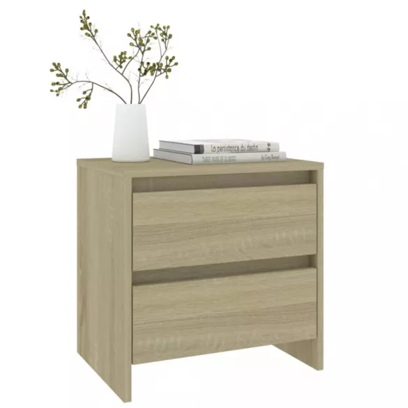 sonoma tölgy színű szerelt fa éjjeliszekrény 45x34,5x44,5 cm