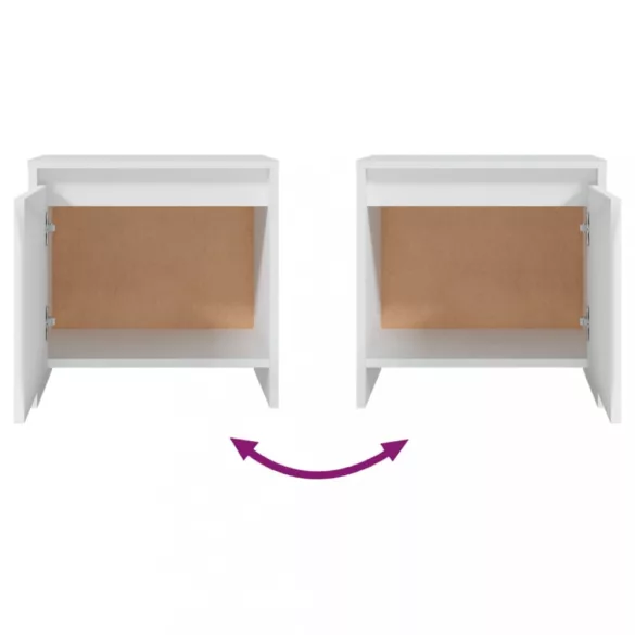 fehér forgácslap éjjeliszekrény 45 x 34 x 44,5 cm