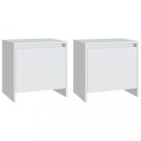 2 db fehér szerelt fa éjjeliszekrény 45x34x44,5 cm