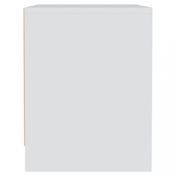 2 db fehér szerelt fa éjjeliszekrény 45x34x44,5 cm