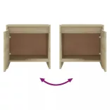 sonoma tölgy színű szerelt fa éjjeliszekrény 45x34x44,5 cm