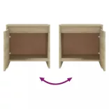 2 db sonoma tölgy éjjeliszekrény 45x34x44,5 cm