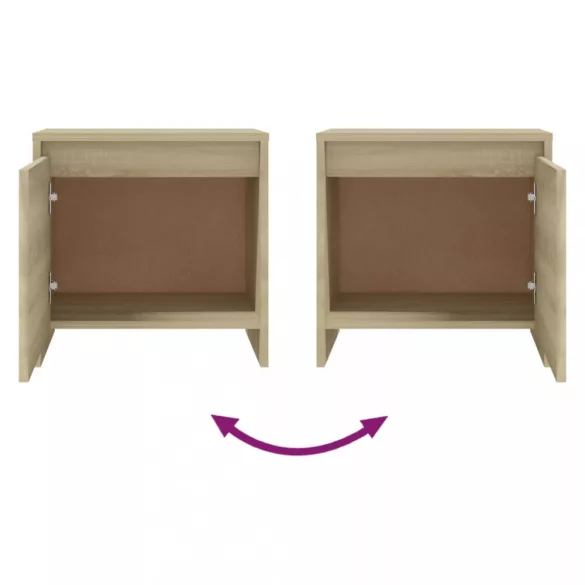 2 db sonoma tölgy éjjeliszekrény 45x34x44,5 cm