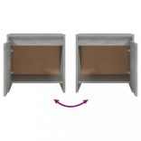 2 db betonszürke forgácslap éjjeliszekrény 45 x 34 x 44,5 cm