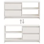 fehér tömör fenyőfa TV szekrény 80 x 31 x 39 cm