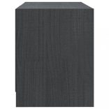 szürke tömör fenyőfa TV szekrény 80 x 31 x 39 cm