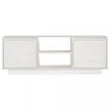 fehér tömör fenyőfa TV-szekrény 110 x 30 x 40 cm