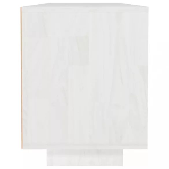 fehér tömör fenyőfa TV-szekrény 110 x 30 x 40 cm