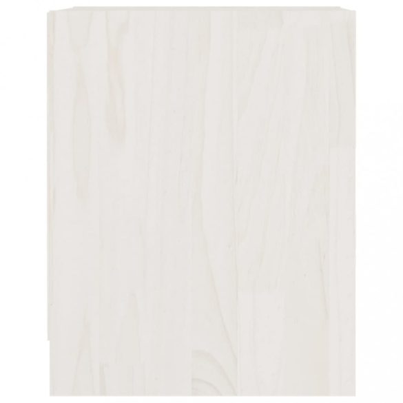 2 db fehér tömör fenyőfa éjjeliszekrény 35,5 x 33,5 x 41,5 cm