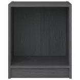 2 db szürke tömör fenyőfa éjjeliszekrény 35,5 x 33,5 x 41,5 cm