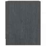 2 db szürke tömör fenyőfa éjjeliszekrény 35,5 x 33,5 x 41,5 cm
