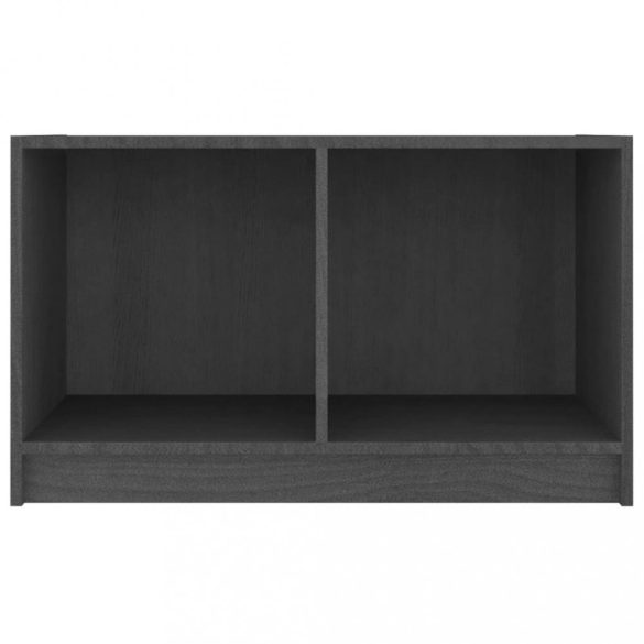 szürke tömör fenyőfa TV-szekrény 70 x 33 x 42 cm