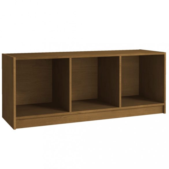 mézbarna tömör fenyőfa TV-szekrény 104 x 33 x 41 cm