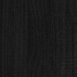 Double fekete tömör fa ágykeret 135 x 190 cm