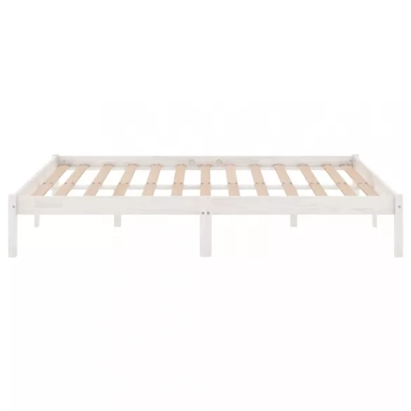 fehér tömör fenyőfa ágykeret 140 x 190 cm