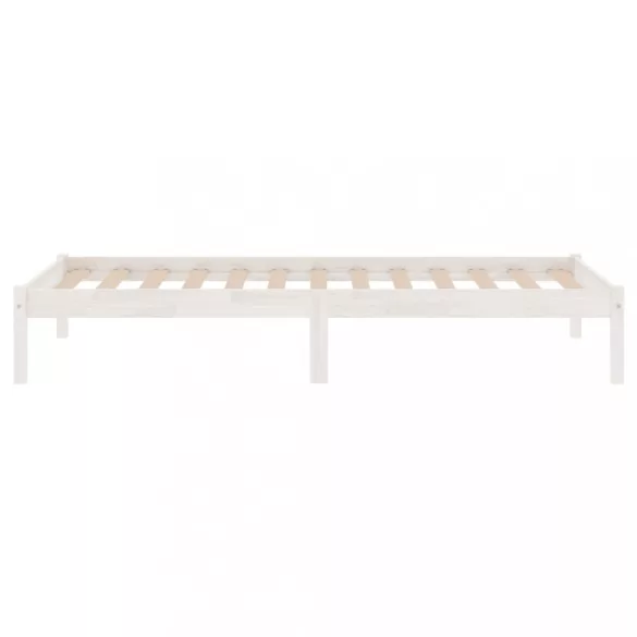 fehér tömör fenyőfa ágykeret 90x200 cm