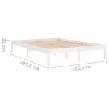 fehér tömör fenyőfa ágykeret 120 x 200 cm